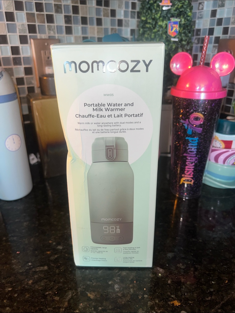 Factory Sealed Momcozy Portable Water & Milk Warmer - Mint Green